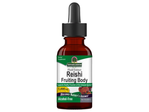 Nature's Answer Reishi Fruiting Body Alcohol-Free Extract 30ml liquid supplement front label