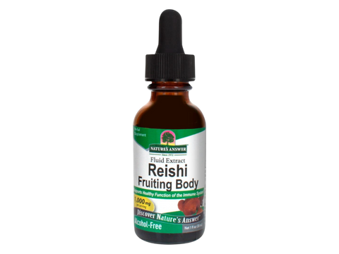 Nature's Answer Reishi Fruiting Body Alcohol-Free Extract 30ml liquid supplement front label
