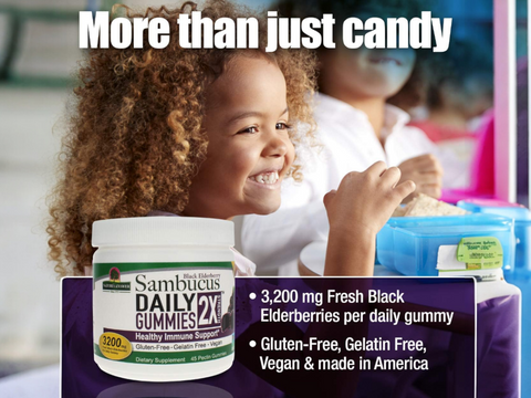 Nature’s Answer Sambucus Elderberry Daily Gummies – 45 Count