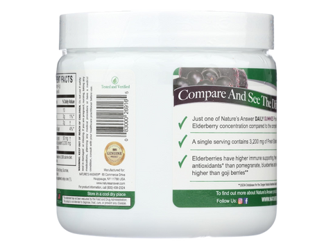 Nature’s Answer Sambucus elderberry gummies 45 count barcode