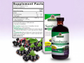 Nature’s Answer Sambucus elderberry syrup ingredient label 240ml back view on a white background