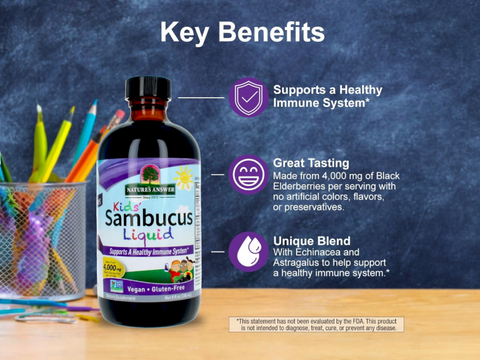 Nature’s Answer Sambucus Nigra Food Supplement for Kids - 240ml key benefits