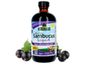 Nature’s Answer Sambucus Elderberry Kids Syrup 240ml bottle front view on a white background with elderberry