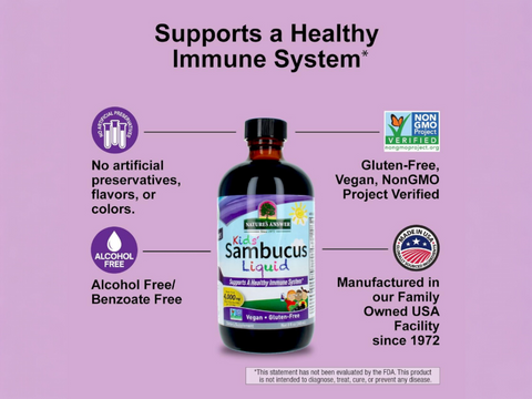 Nature’s Answer Sambucus Nigra Food Supplement for Kids - 240ml