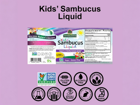 Nature’s Answer Sambucus Elderberry Kids Syrup 240ml barcode image