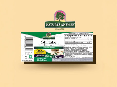 Nature’s Answer Shiitake Mushroom Alcohol-Free Liquid Extract 30ml barcode image