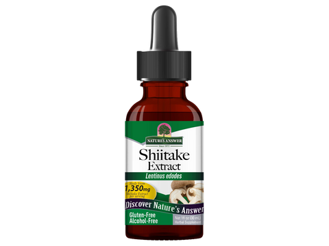 Nature’s Answer Shiitake Mushroom Alcohol-Free Liquid Extract 30ml bottle front view