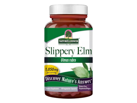 Nature’s Answer Slippery Elm Bark Capsules vegan 90 count bottle front view