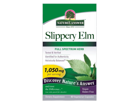 Nature’s Answer Slippery Elm Bark Capsules vegan 90 count box front view