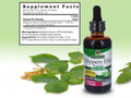 Nature’s Answer Slippery Elm supplement facts low alcohol 60ml back label