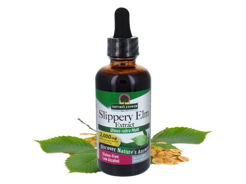 Nature’s Answer Slippery Elm inner bark liquid extract 2000mg 60ml bottle front view
