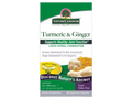 Nature's Answer Turmeric and Ginger Vegan Capsules 90 count herbal supplement front box label