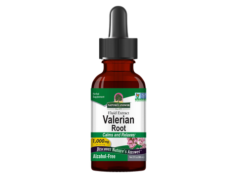 Nature’s Answer Valerian Root alcohol-free liquid extract 60ml bottle front label