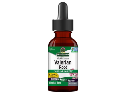 Nature’s Answer Valerian Root alcohol-free liquid extract 30ml bottle front label