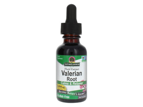 Nature’s Answer Valerian Root alcohol-free liquid extract 30ml bottle front label