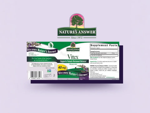 Nature’s Answer Vitex chasteberry vegetarian capsules 90 count barcode