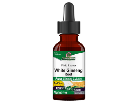 Nature’s Answer White Ginseng Root Liquid Extract 30ml front label bottle