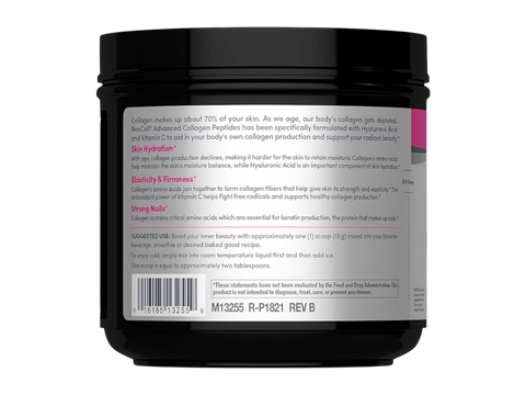 NeoCell Advanced Collagen Peptides 390g back label showing barcode