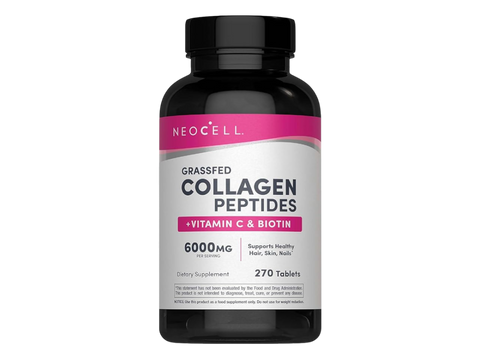 NeoCell Grass Fed Collagen Peptides Tablets front view 270 count bottle packaging