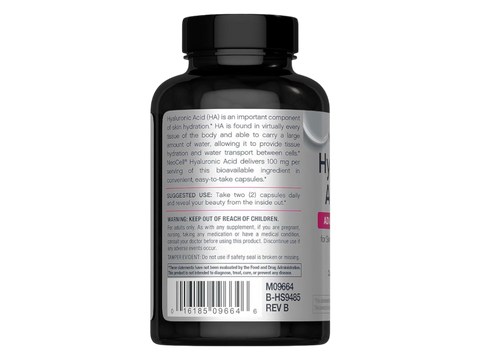 NeoCell Hyaluronic Acid Capsules 100mg 60 capsules back label showing barcode
