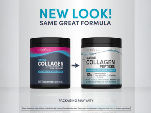 NeoCell Marine Collagen Peptides Powder 200g packaging may vary