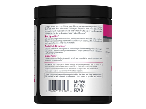 NeoCell Super Collagen Plus 195g back label showing barcode