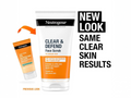 Neutrogena Clear & Defend Face Scrub 150ml - 2% Salicylic Acid Exfoliator. Old & new packaging.