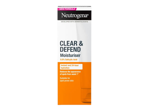 Neutrogena Clear & Defend Oil-Free Moisturiser 50ml bottle.