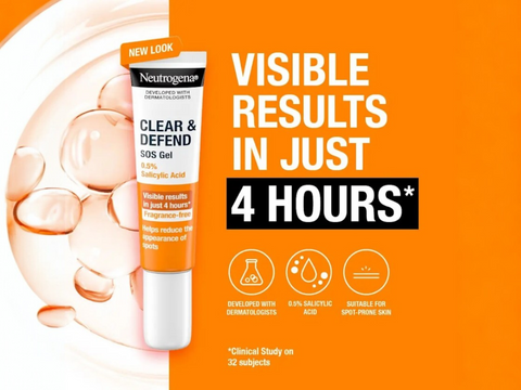 Neutrogena Clear & Defend Targeted Gel 15ml - 0.5% Salicylic Acid Formula