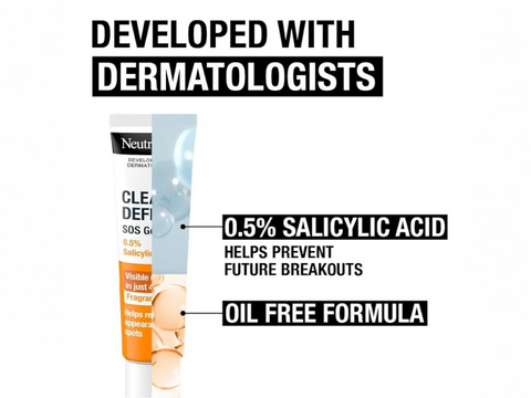 Neutrogena Targeted Gel tube showing instructions and ingredients.