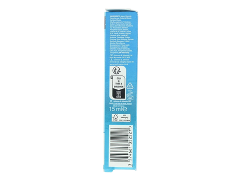 Back of Neutrogena Hydro Boost Eye Cream jar showing ingredients and barcode details.
