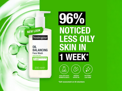 Neutrogena Oil Balancing Face Wash 200ml - With Lime & Aloe Vera for Oily Skin