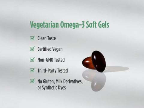Nordic Naturals Algae Omega-3 Softgels 715mg Vegan Omega-3 EPA & DHA – 60 Softgels softgel capsules close-up