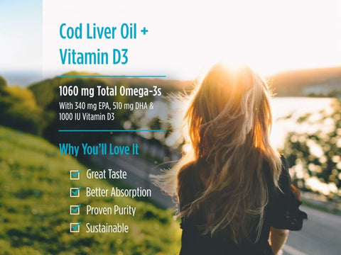 Nordic Naturals Arctic-D Cod Liver Oil 1060mg Omega-3 + D3 Lemon Flavour – 237ml ingredients and product information panel