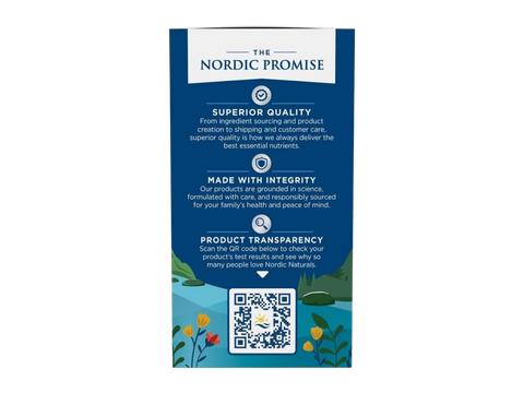 Nordic Naturals Arctic Cod Liver Oil Lemon Soft Gels 750mg Omega-3s – 90 Soft Gels bottle back label with product details