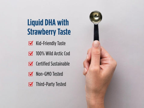 Nordic Naturals Children's DHA Fish Oil 530mg Omega-3 Liquid Strawberry Flavour – ingredients and product details panel