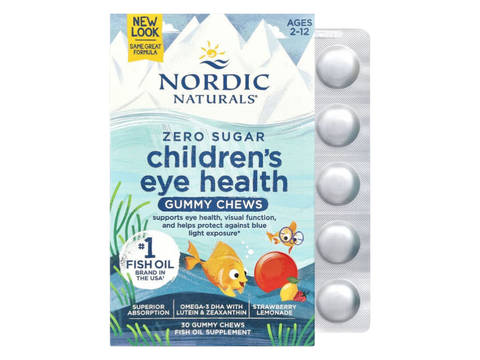 Nordic Naturals Children's Eye Gummies DHA Lutein Zeaxanthin – 30 Gummies gummies close-up