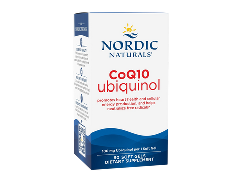 Nordic Naturals CoQ10 Ubiquinol 100mg Active Coenzyme Q10 – 60 Softgels bottle front label