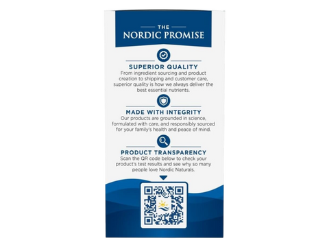 Nordic Naturals CoQ10 Ubiquinol 100mg Active Coenzyme Q10 – 60 Softgels bottle back label with product information