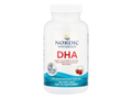 Nordic Naturals DHA Omega-3 830mg Non-GMO Strawberry Flavour Softgels – 180 Softgels bottle angled view
