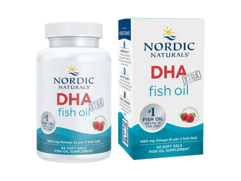 Nordic Naturals DHA Xtra Omega-3 1660mg Fish Oil – 60 Softgels bottle front label