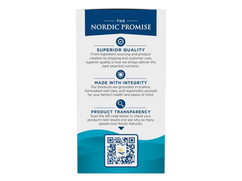 Nordic Naturals EPA Xtra 1640mg Omega-3 Lemon Softgels – 60 Softgels bottle back label with product information