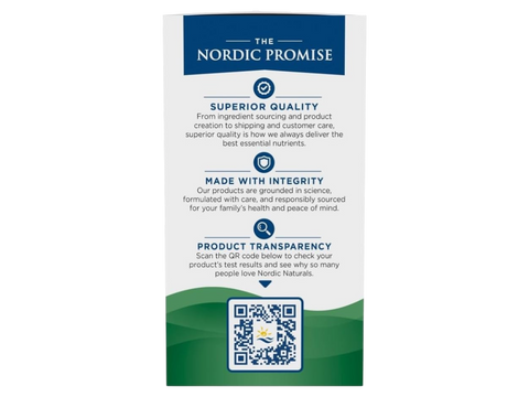 Nordic Naturals Heart Health Formula with Omega-3 and CoQ10 – 60 Softgels bottle back label with product information