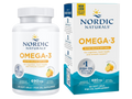 Nordic Naturals Lemon Omega-3 Fish Gelatin Soft Gels - 60 Count box & bottle