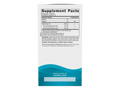 Nordic Naturals supplement facts label for a softgel bottle, showing the back panel with nutrition information and a teal wave design at the bottom.