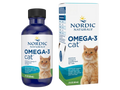 Nordic Naturals Omega-3 Fish Oil for Cats, 60ml liquid bottle & box, white background.