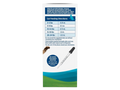 Supplement facts, ingredients, and directions for cat fish oil liquid.