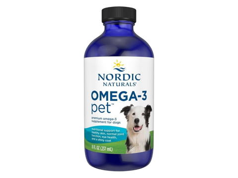 Nordic Naturals Omega-3 Pet Liquid Fish Oil Unflavoured for Dogs and Cats – 237ml Liquid bottle front label