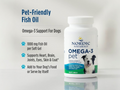 Nordic Naturals Omega-3 Pet Softgels for Dogs Unflavoured Fish Oil – 180 Softgels bottle back label with product information