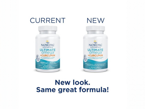 Nordic Naturals Omega Curcumin 1200 mg Omega-3s and 400 mg Curcumin – 60 Softgels bottle front label